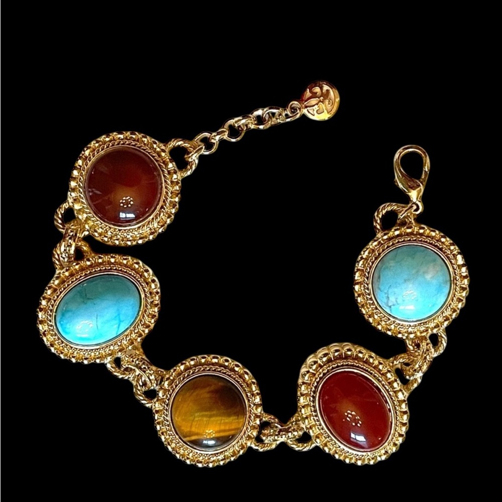 Signed Graziano stone bracelet